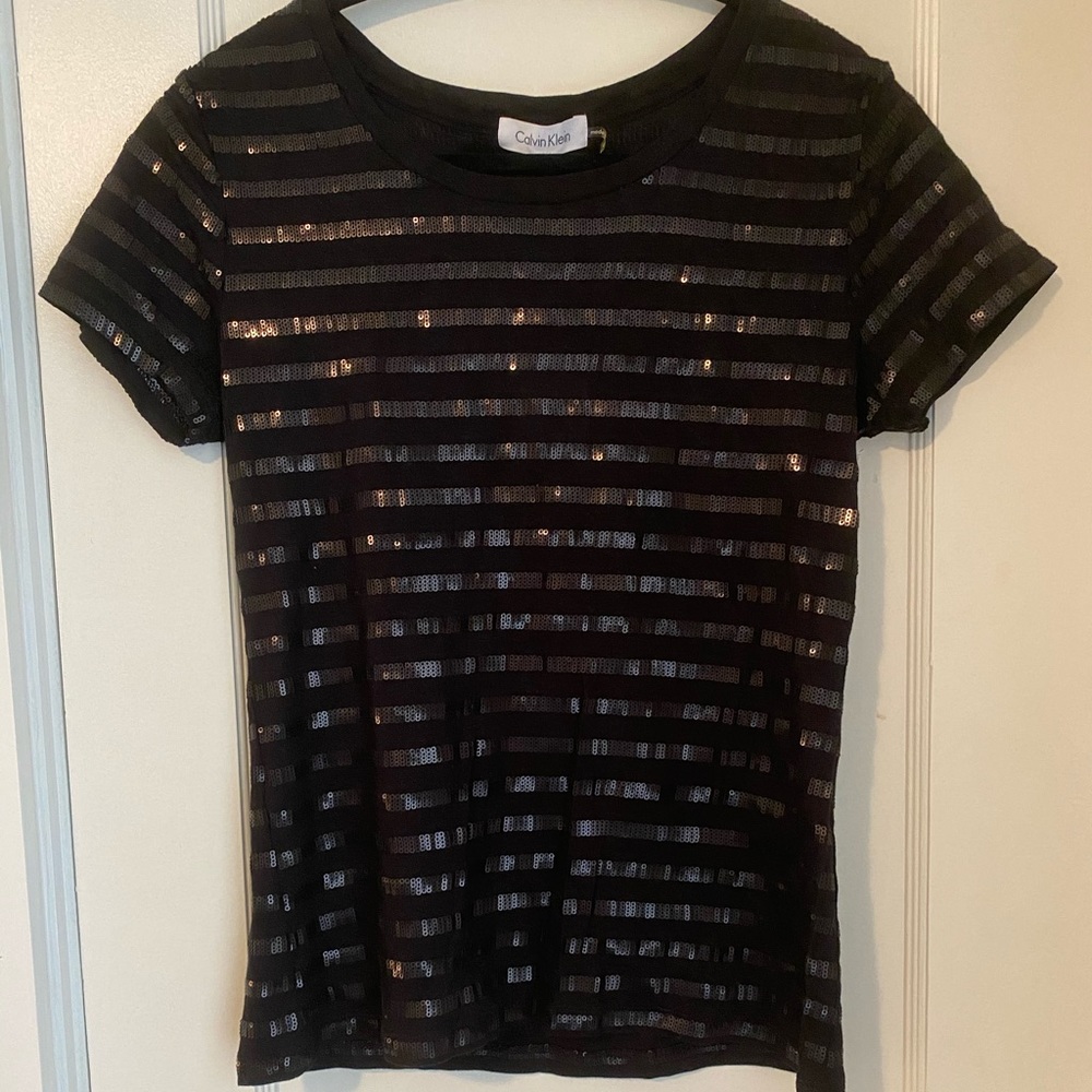Cavin Klein sequined Top